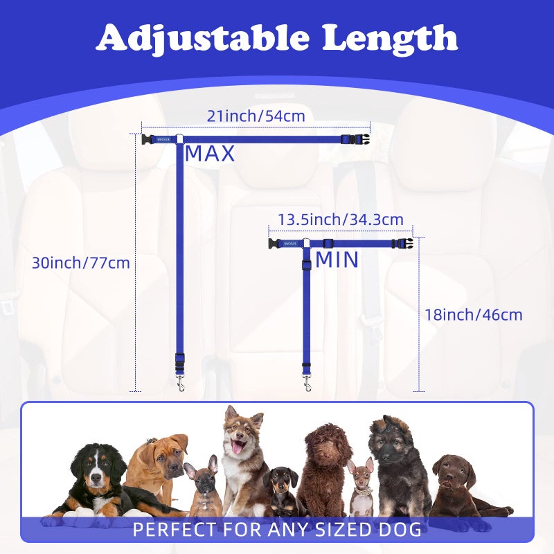 BWOGUE Pet Dog Cat Seat Belts, Car Headrest Restraint Adjustable Safety Leads Vehicle Seatbelt Harness (1 Pack) - Image 4